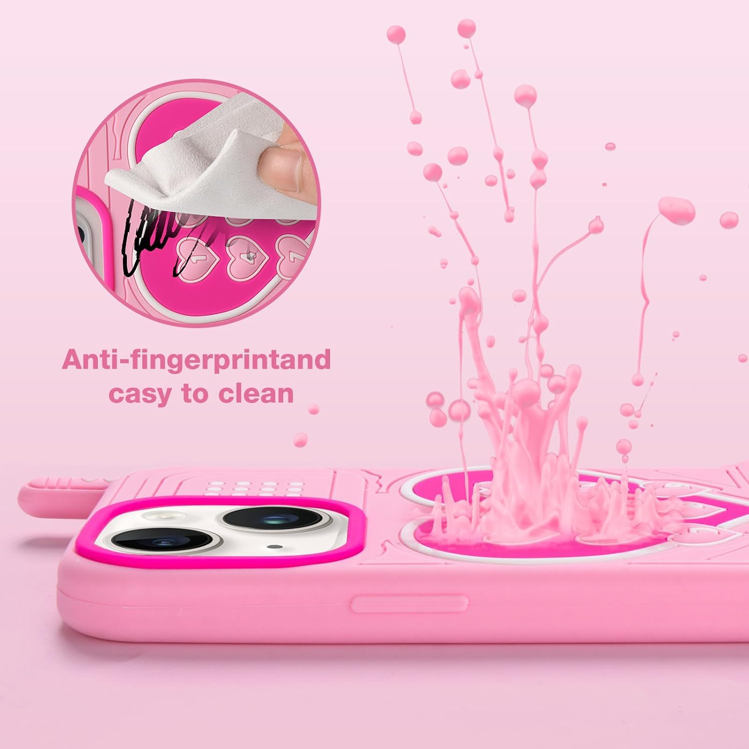 3D Cute Angel Barbie The Movie Cartoon Retro feel Phone Style Dial Back Cover